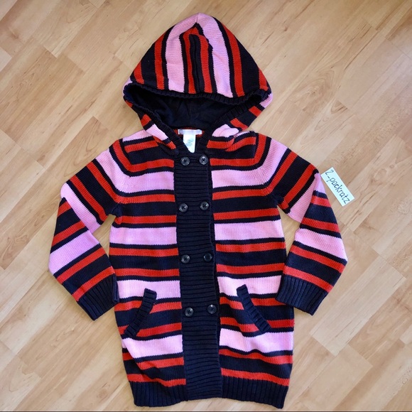 Janie and Jack Autumn Classic Hooded Cardigan Sz 4 - Picture 2 of 6